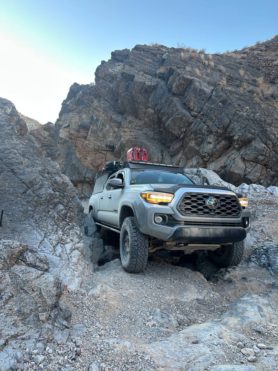 Crawling through Steele Pass in Death Valley National Park