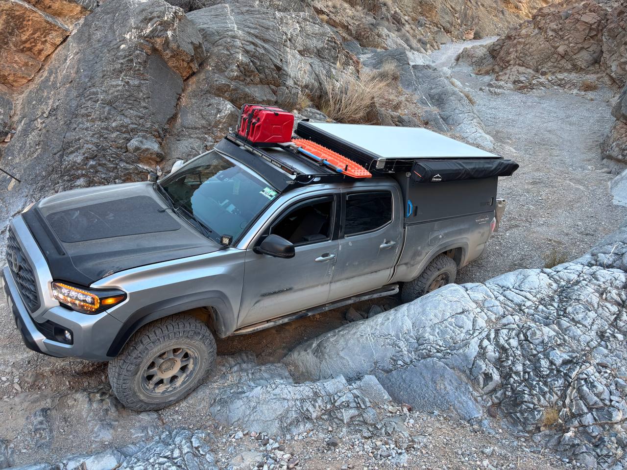 Overhead view of crawling Steele Pass in Death Valley National Park