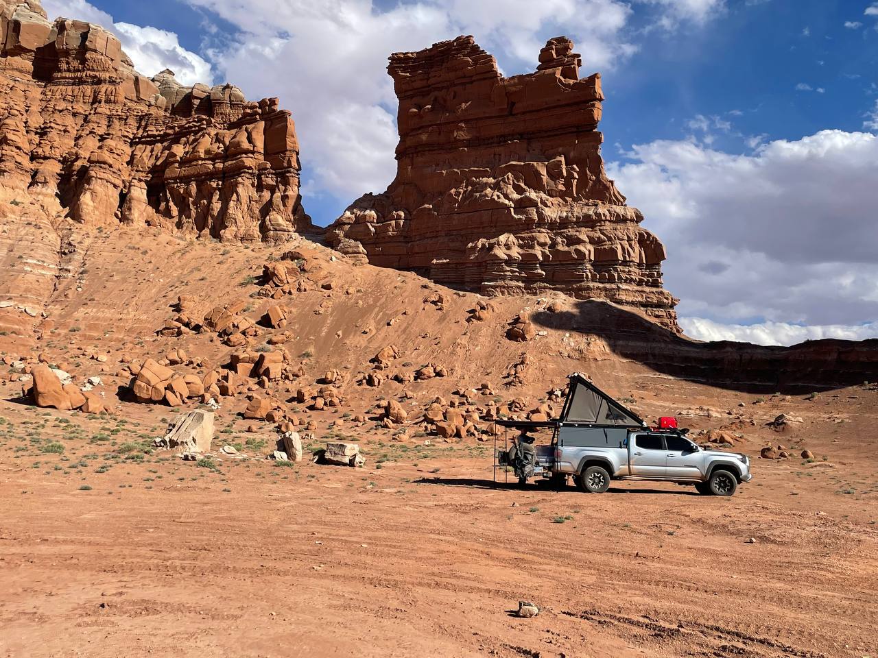 Camping at Molly's Castle near Goblin Valley State Park, Utah
